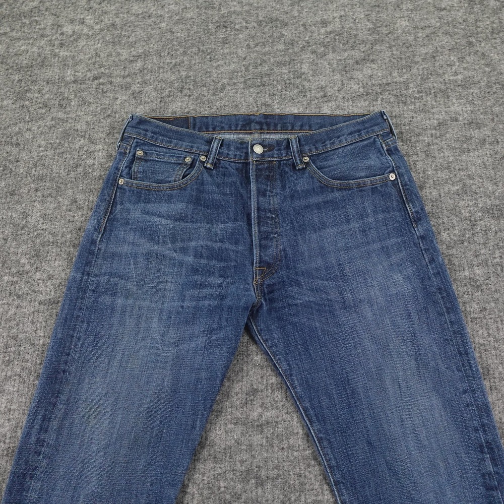 Levis 501XX Jeans Mens 34x30 Straight Leg Button Fly Classic Denim (32x27.5) - Picture 3 of 13